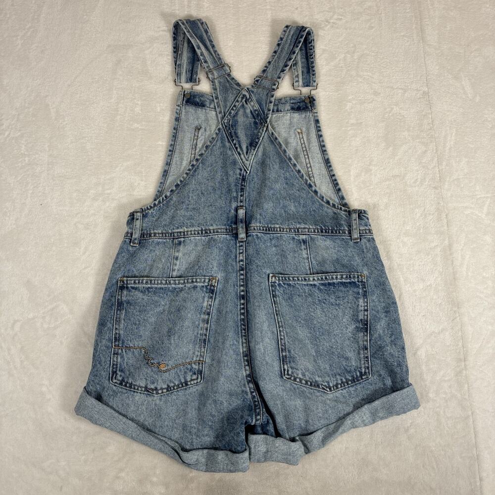 Free People We The Free Ziggy Shortalls Denim Jean Shortalls Overalls Short XS - Picture 9 of 13